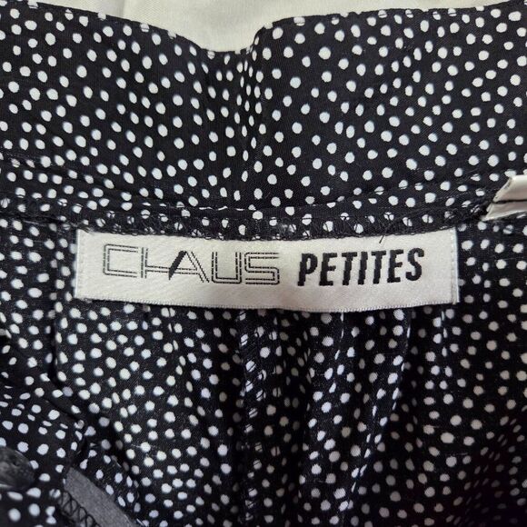 EUC CHAUS PETITES WIDE LEG DOTTED PLEATED SOFT PANTS SIZE 14 - Picture 12 of 16